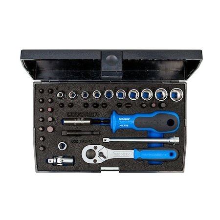 Gedore Socket Set, 1/4", 40 pcs, UD-In-Is-Ph-Pz-Tx, 1815660 D 20 TMU-10